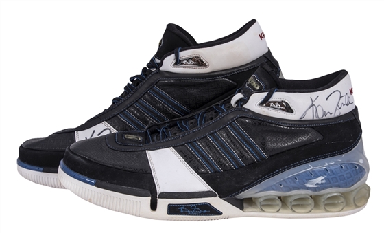 2006 Kevin Garnett Game Used & Dual Signed Adidas Sneakers (MEARS & JSA)